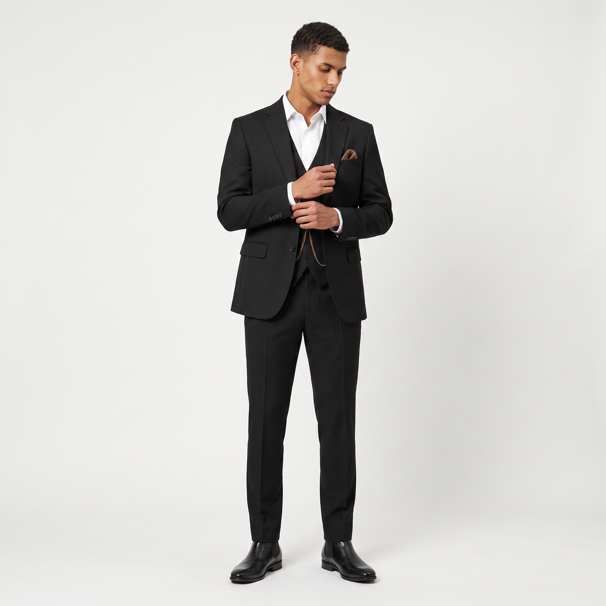 Men's Three-Piece Summer Wedding Suit
