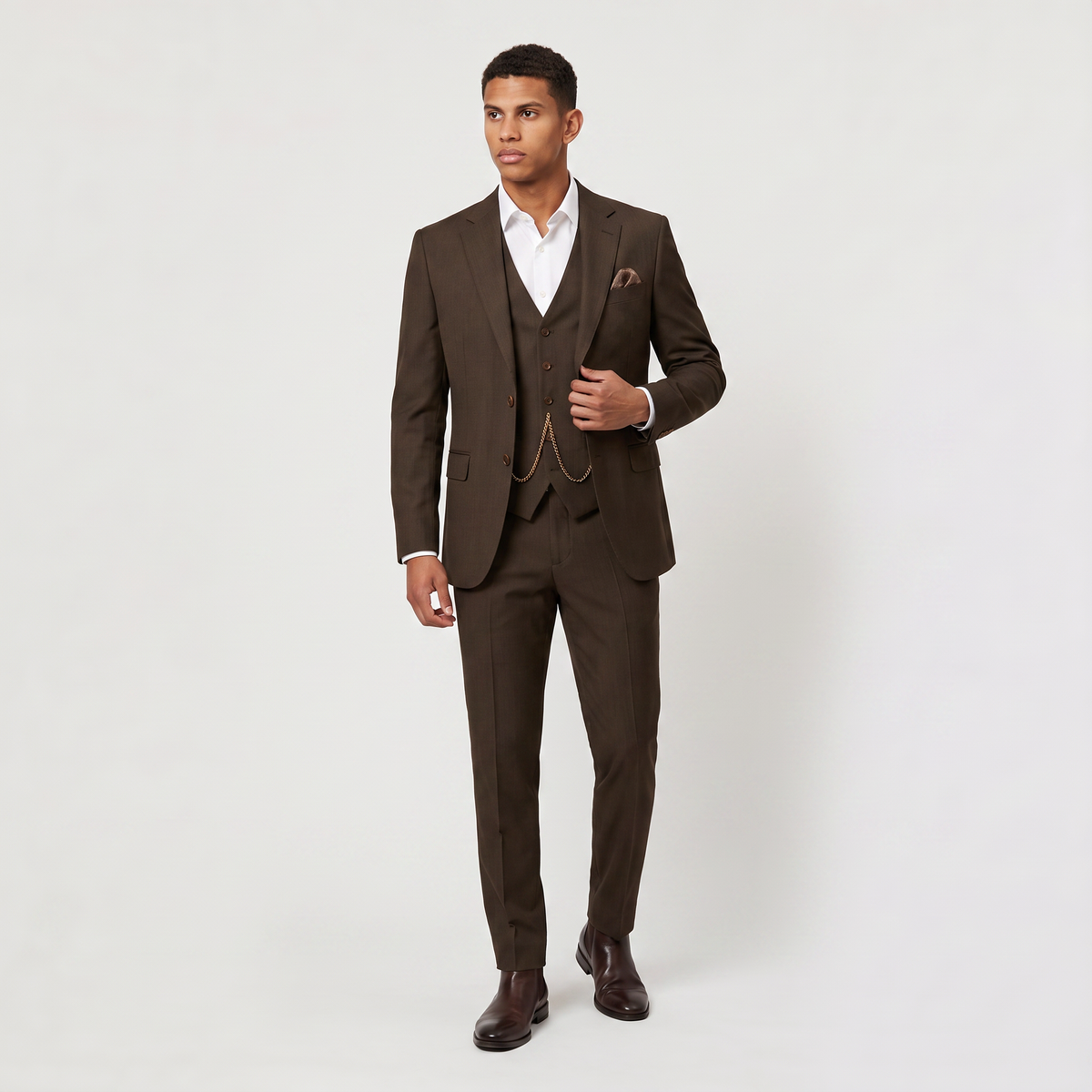 Men's Three-Piece Summer Wedding Suit