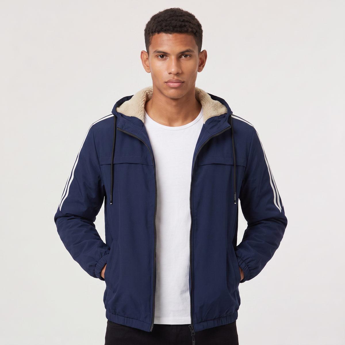 Men's Hooded Padded Bomber Jacket