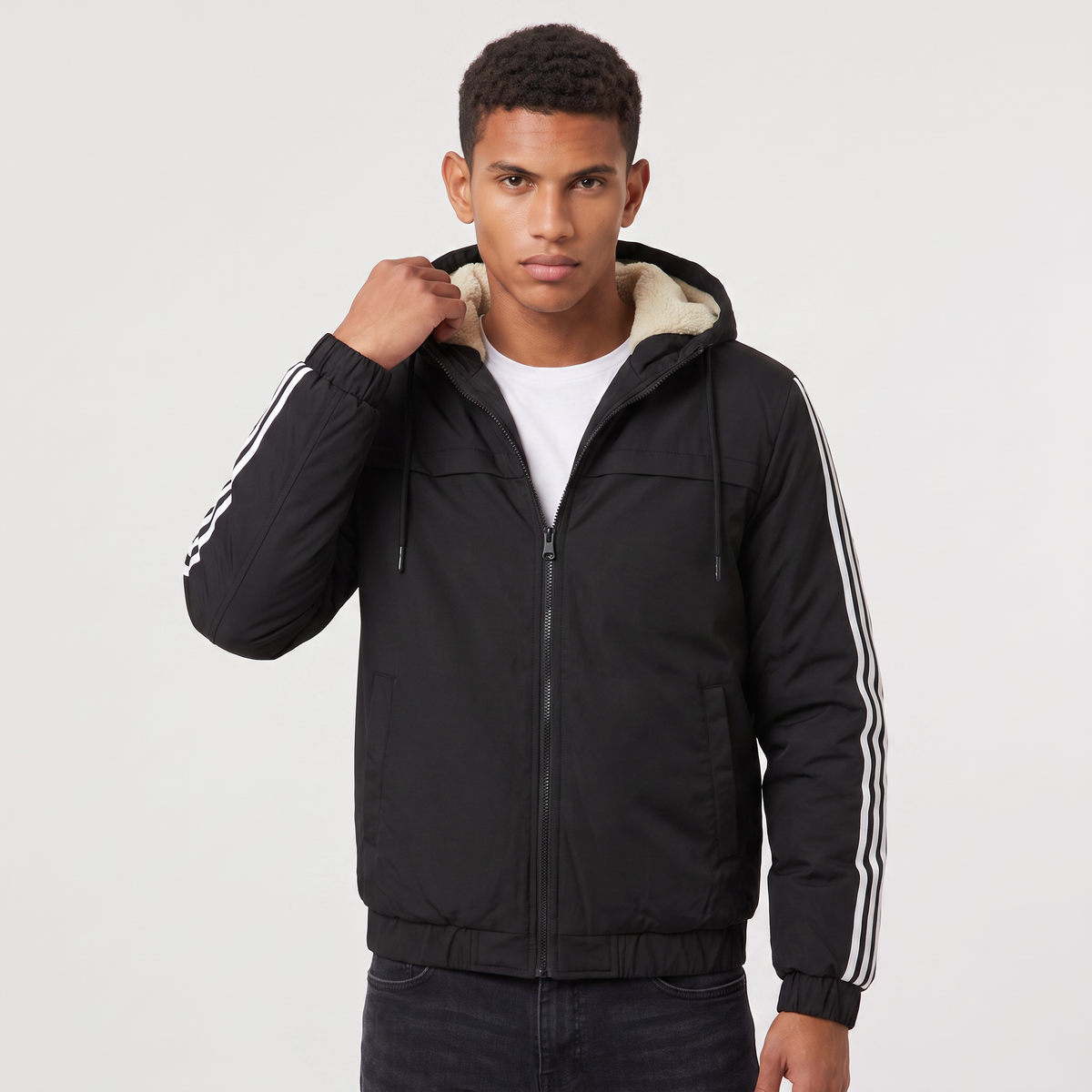 Men's Hooded Padded Bomber Jacket