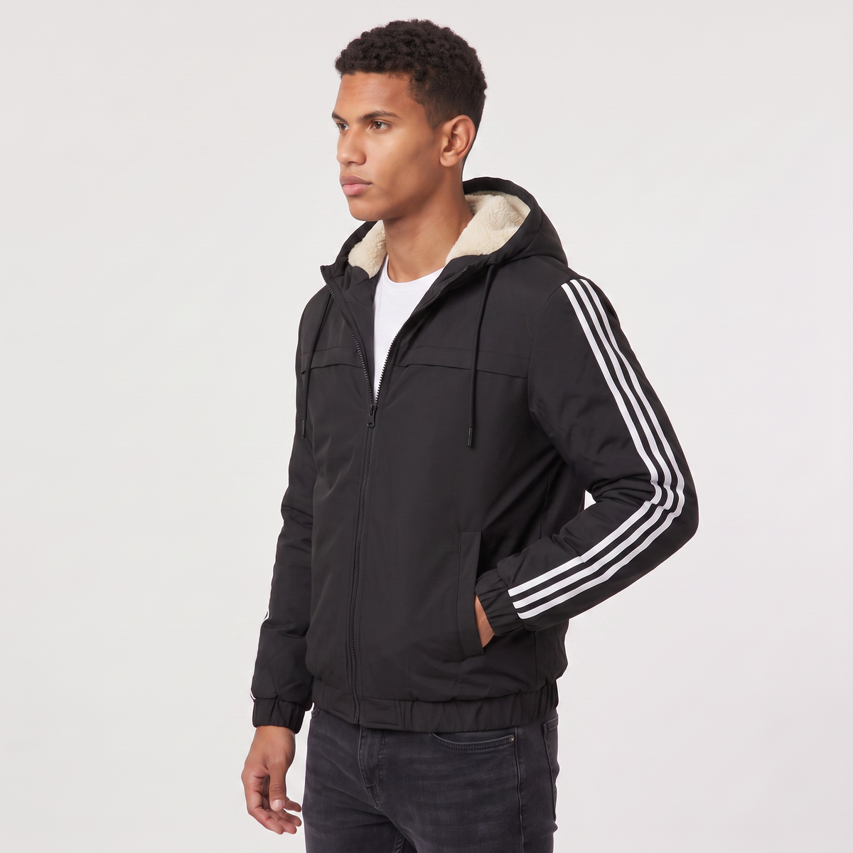 Men's Hooded Padded Bomber Jacket