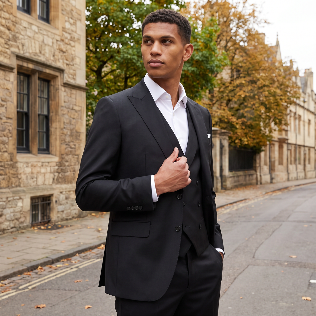 Men's Three-Piece Peak Lapel Suit