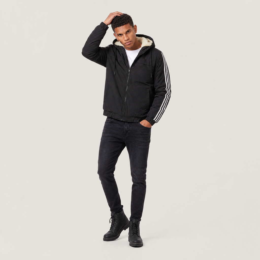 Men's Hooded Padded Bomber Jacket