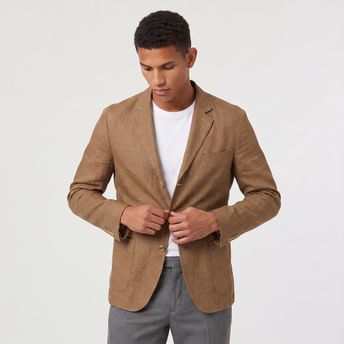 Men's Linen-Blend Relaxed Blazer