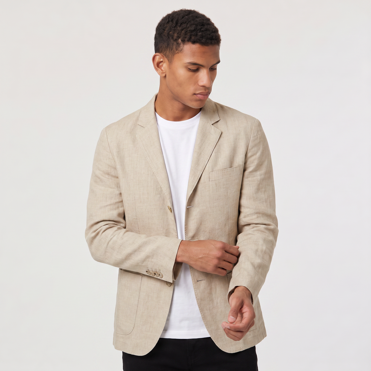 Men's Linen-Blend Relaxed Blazer