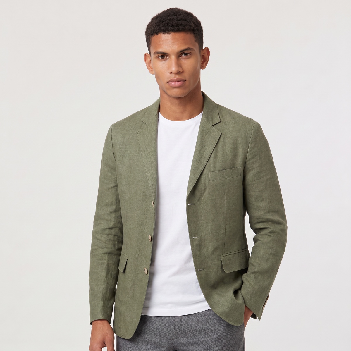 Men's Linen-Blend Relaxed Blazer