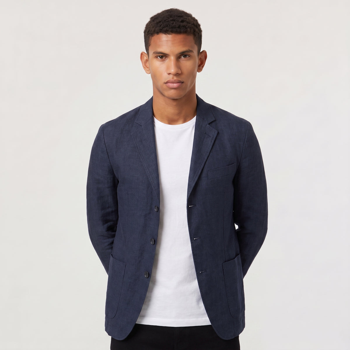 Men's Linen-Blend Relaxed Blazer