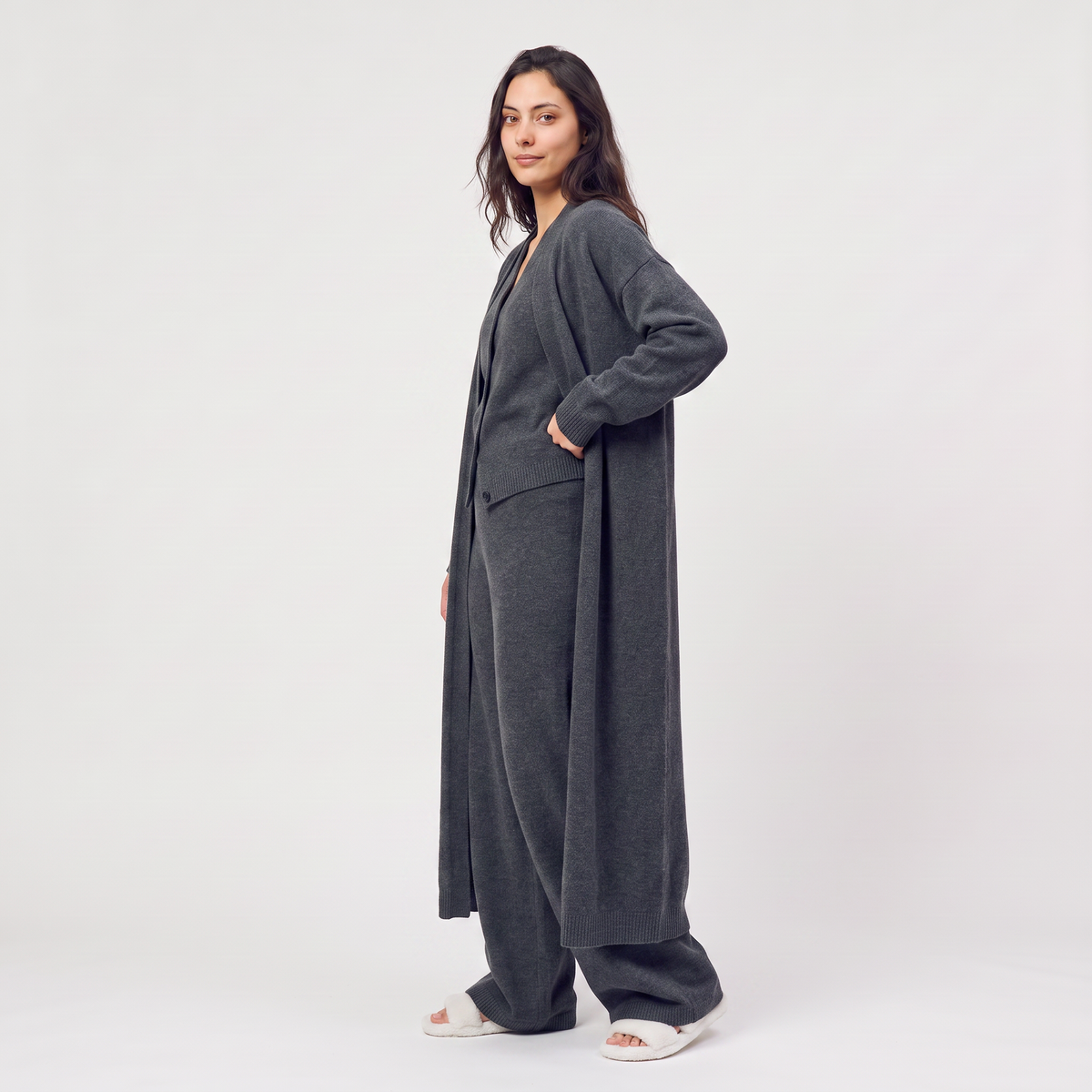 Women's Three-Piece Knitted Cardigan Set