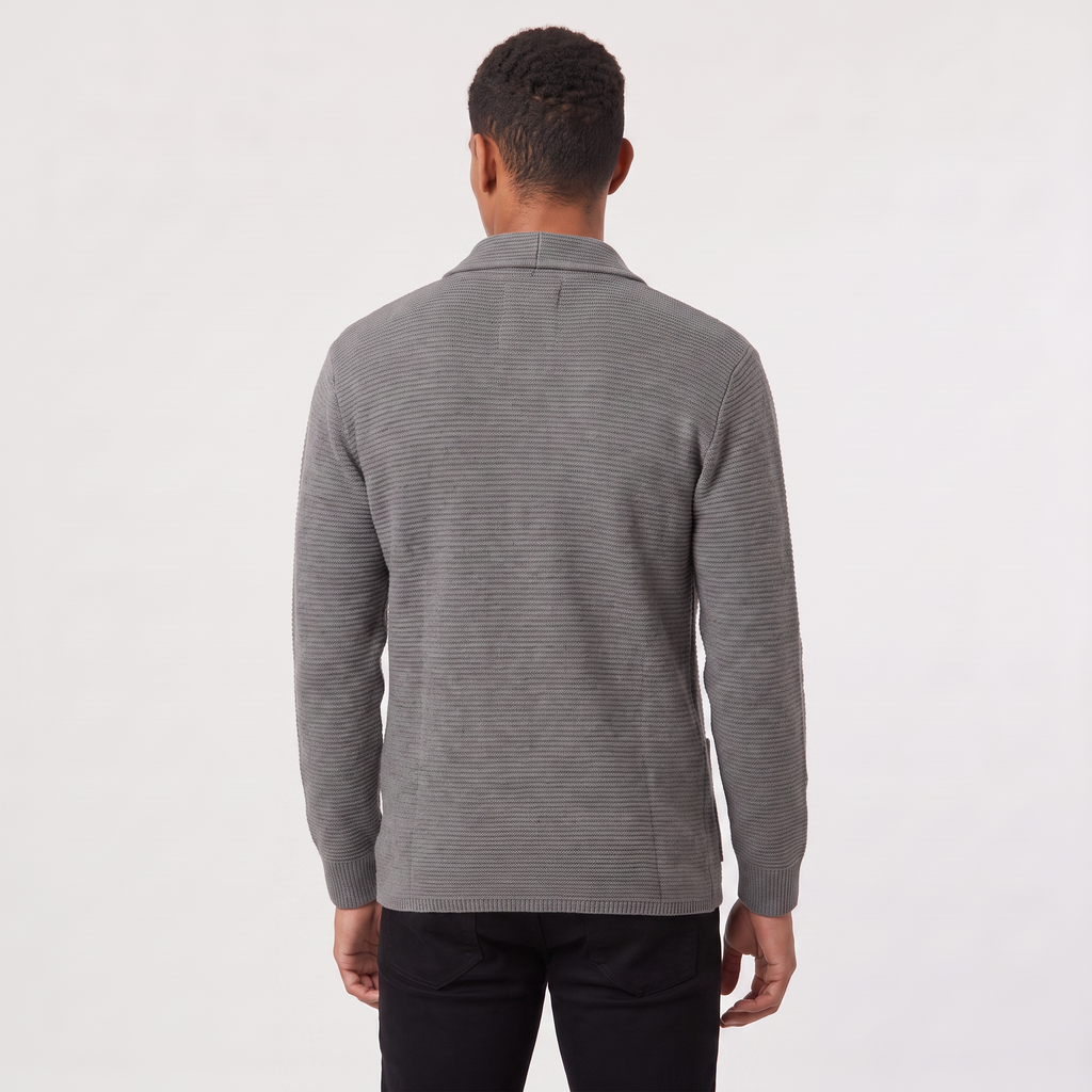 Men's Double-Breasted Knit Cardigan