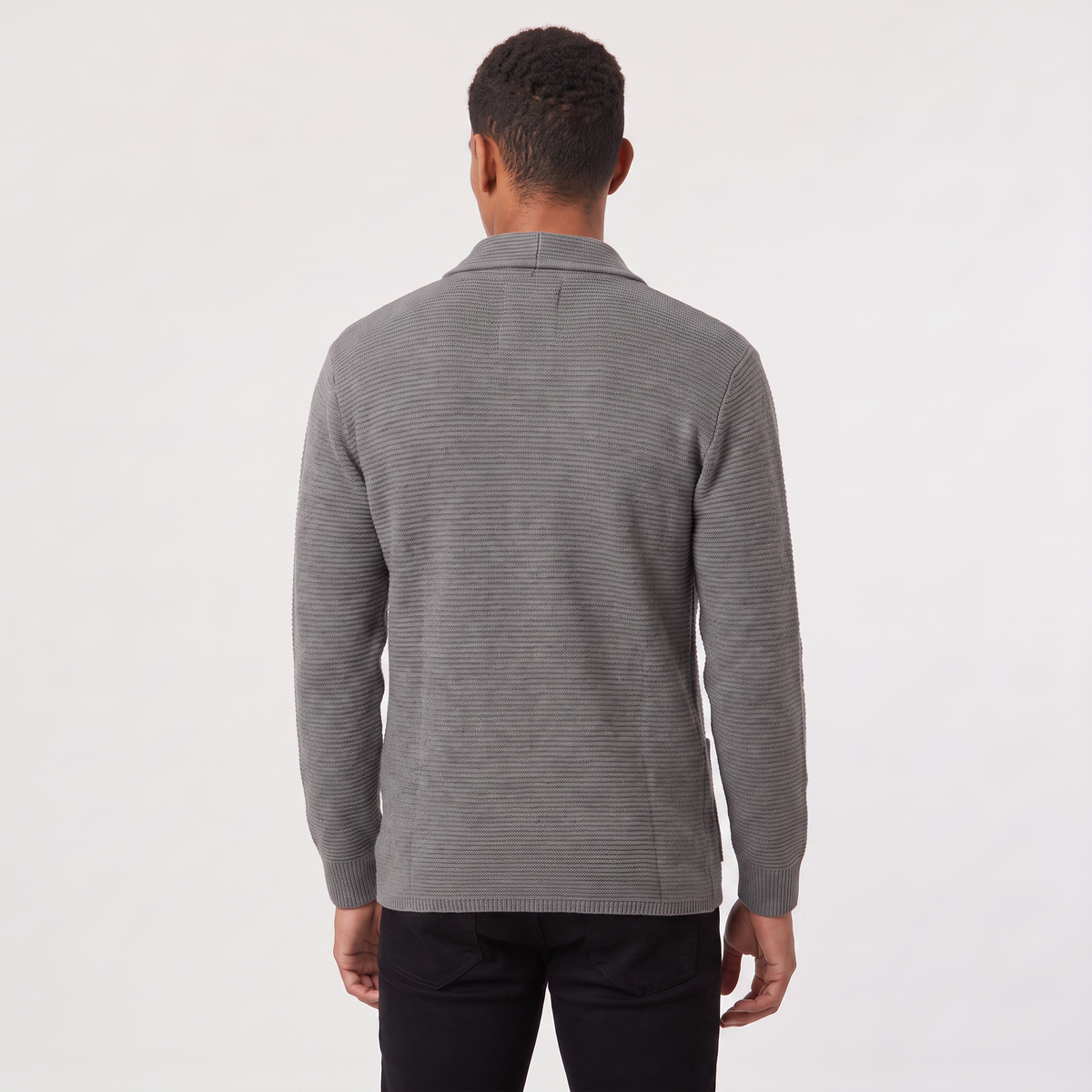 Men's Double-Breasted Knit Cardigan