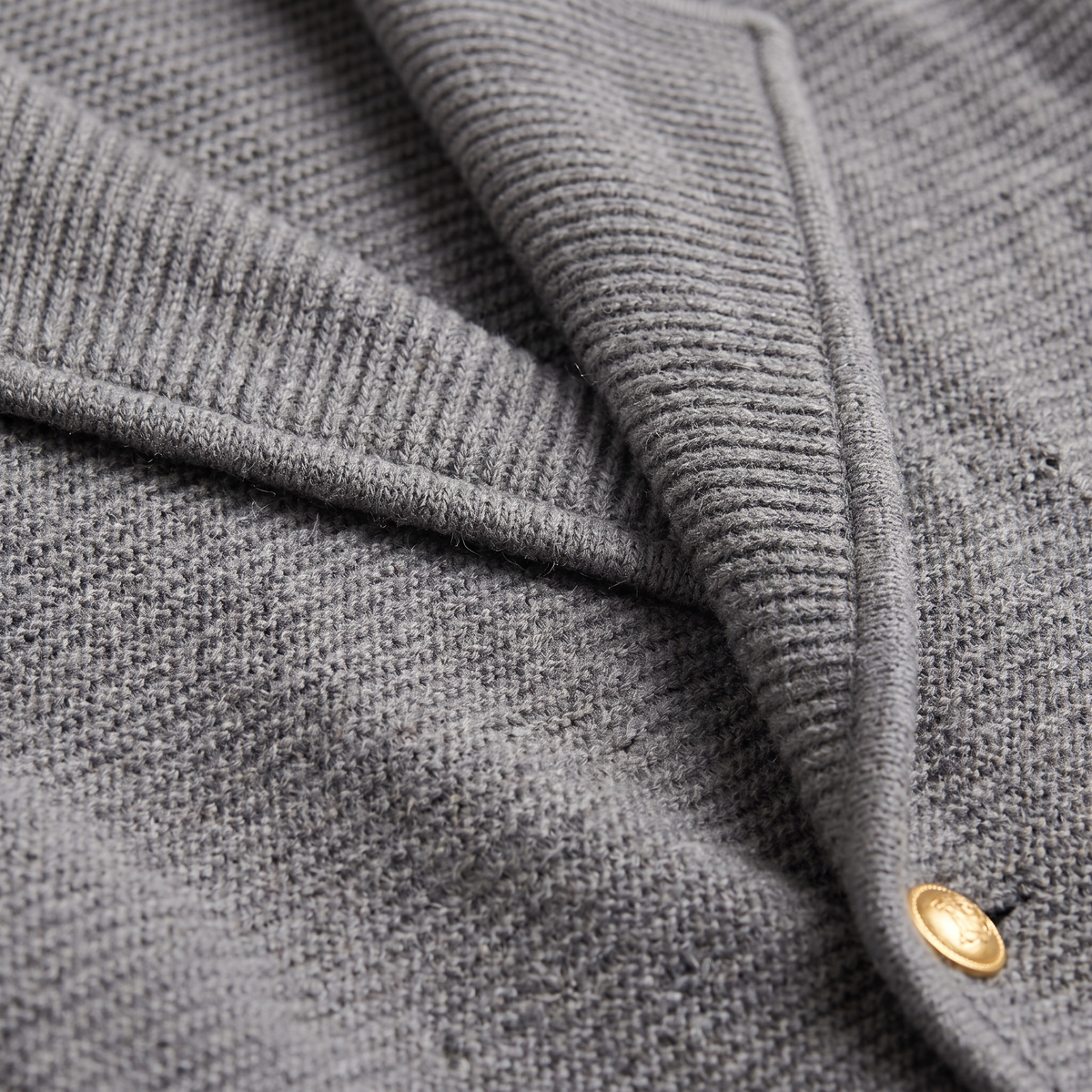 Men's Double-Breasted Knit Cardigan