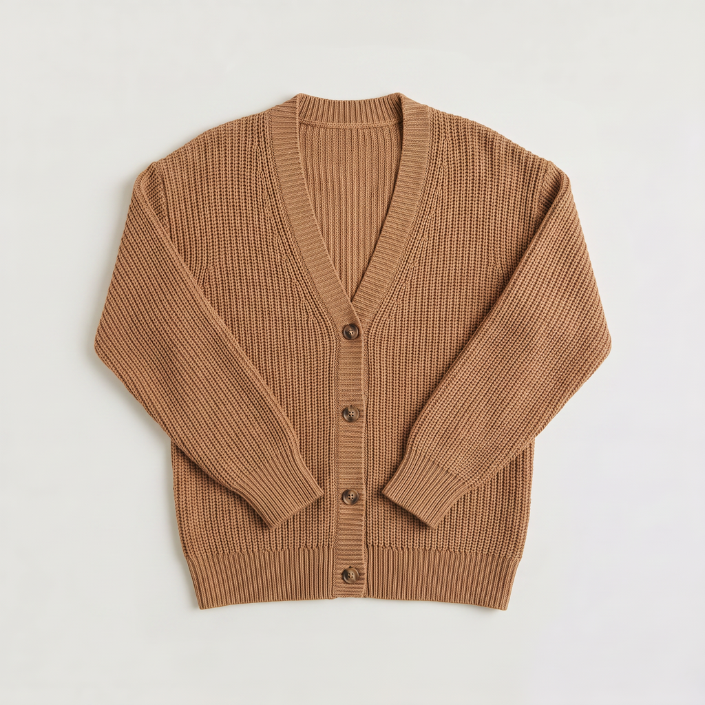 Women's V-Neck Button-Front Knit Cardigan