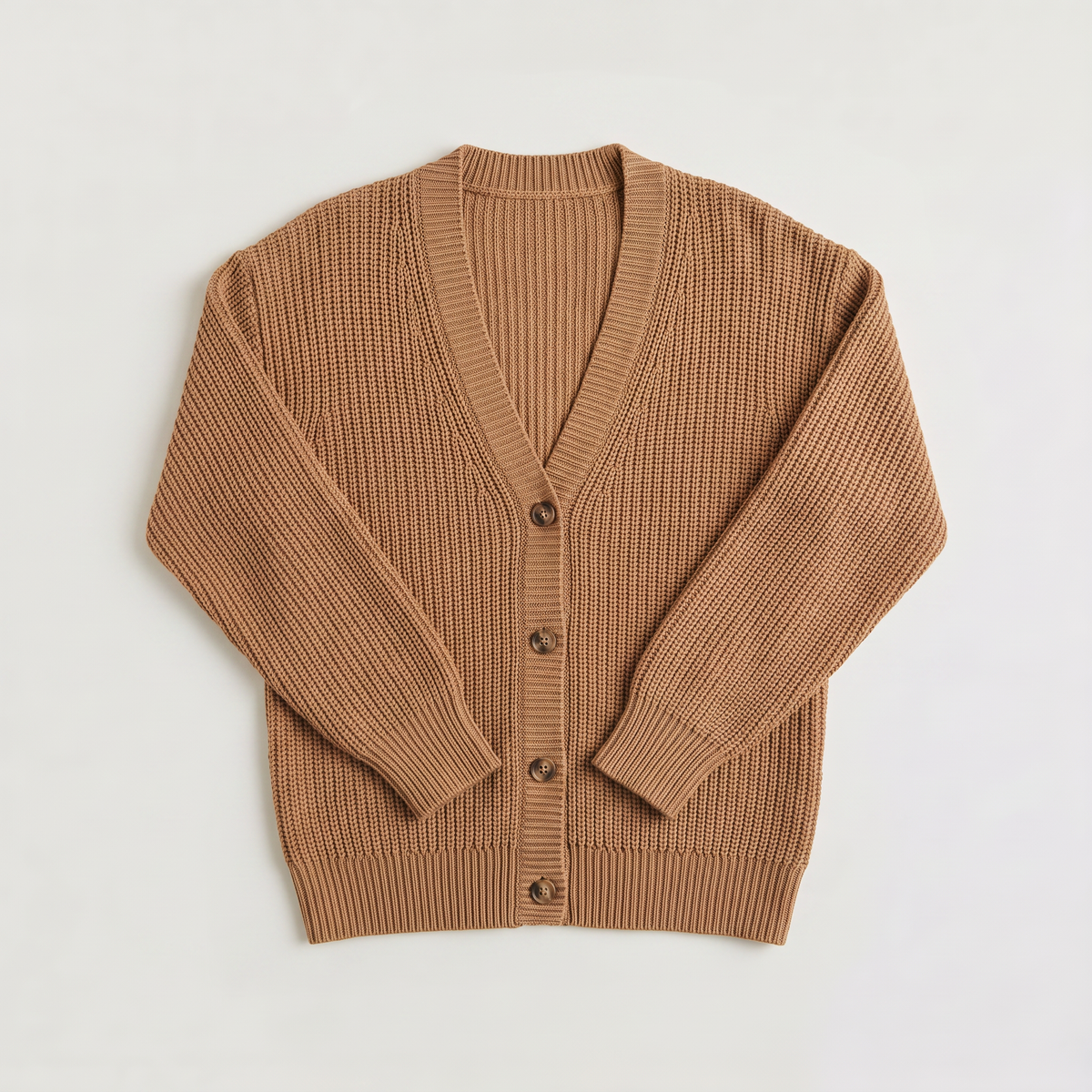 Women's V-Neck Button-Front Knit Cardigan