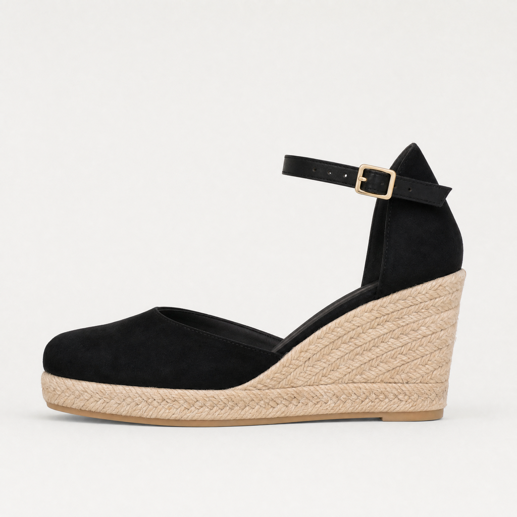 Women’s Closed-Toe Wedge Sandals with Ankle Strap