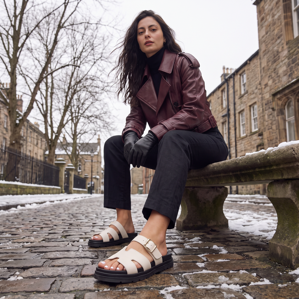 Women’s Orthopedic Platform Sandals with Adjustable Buckle