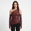 Women’s Asymmetric One-Shoulder Ruched Top