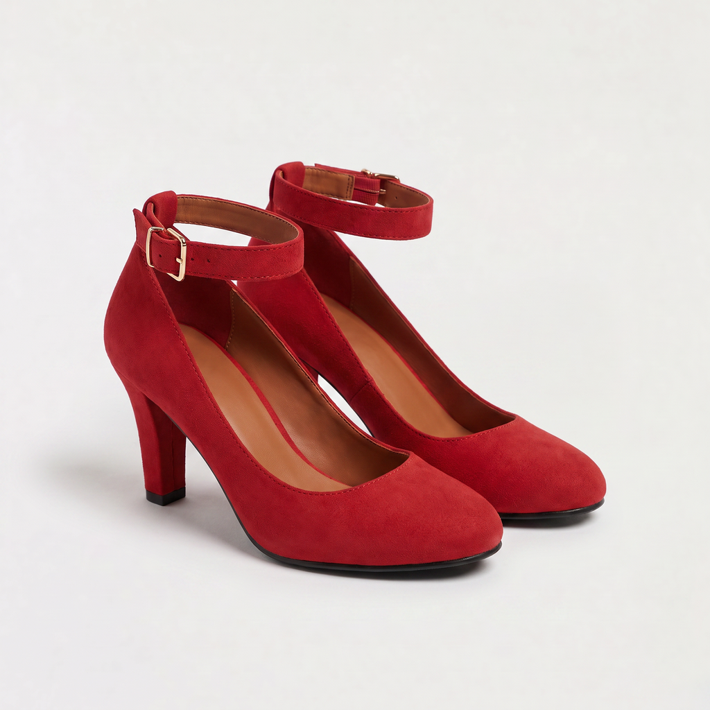 Women’s Ankle-Strap Block Heel Pumps