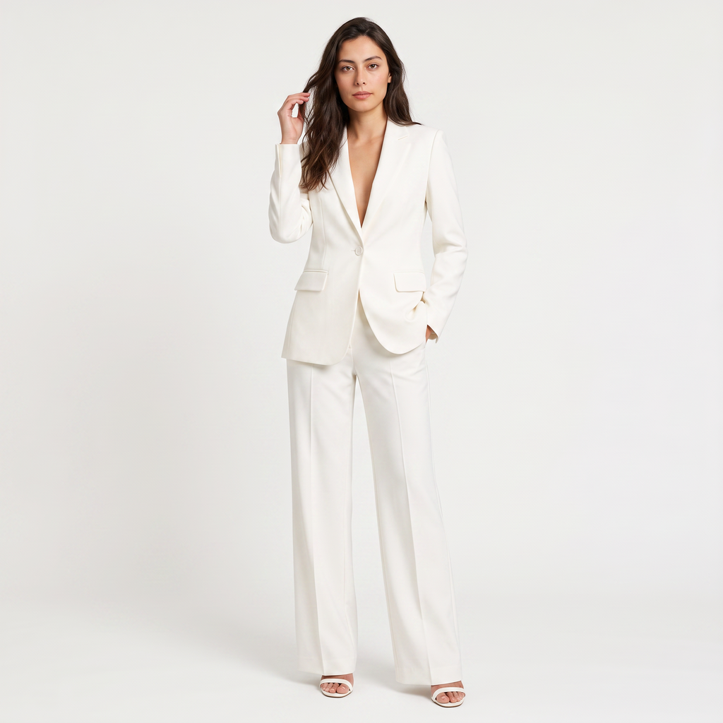 Women’s Tailored Blazer and Wide-Leg Trouser Set