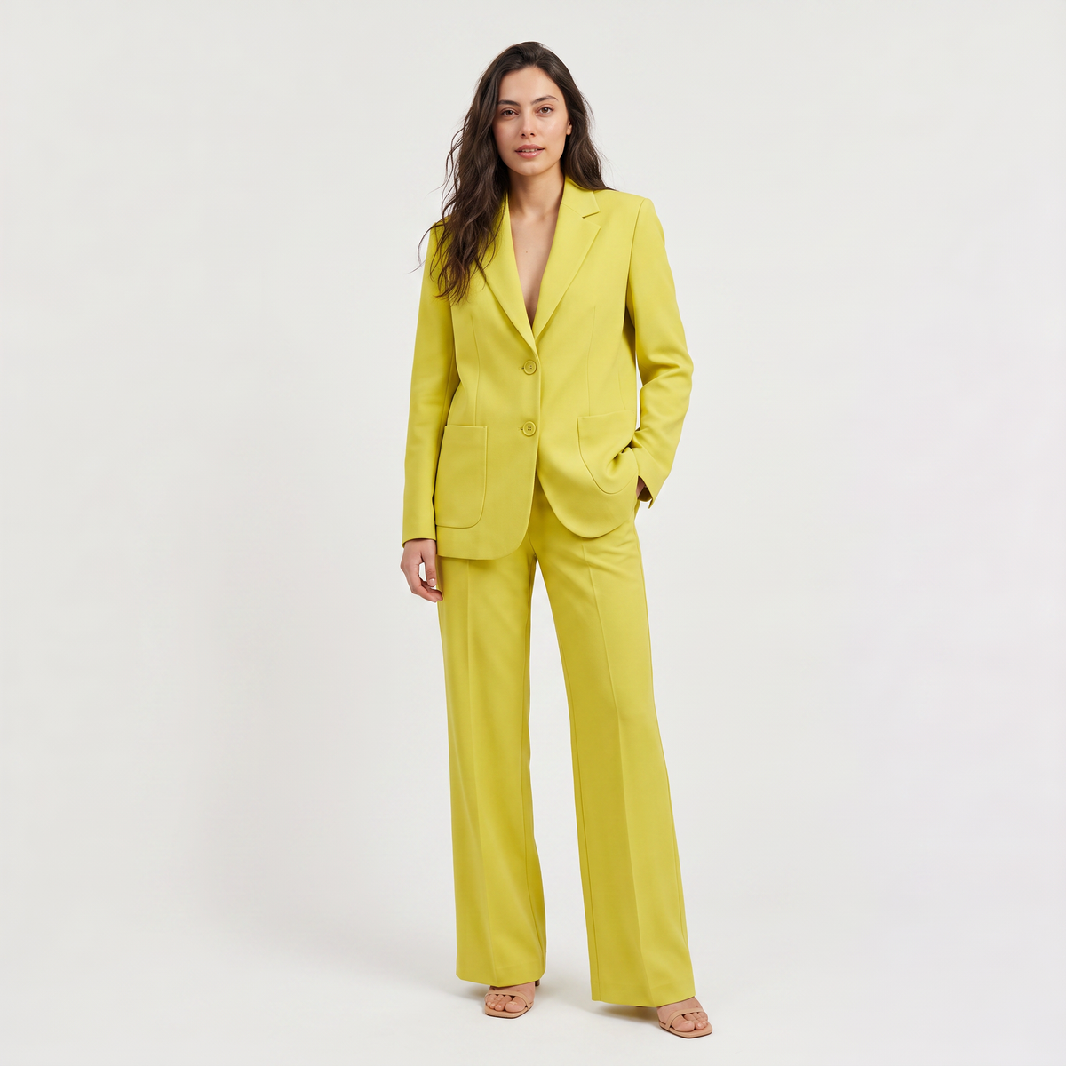 Women’s Tailored Blazer and Wide-Leg Trouser Set