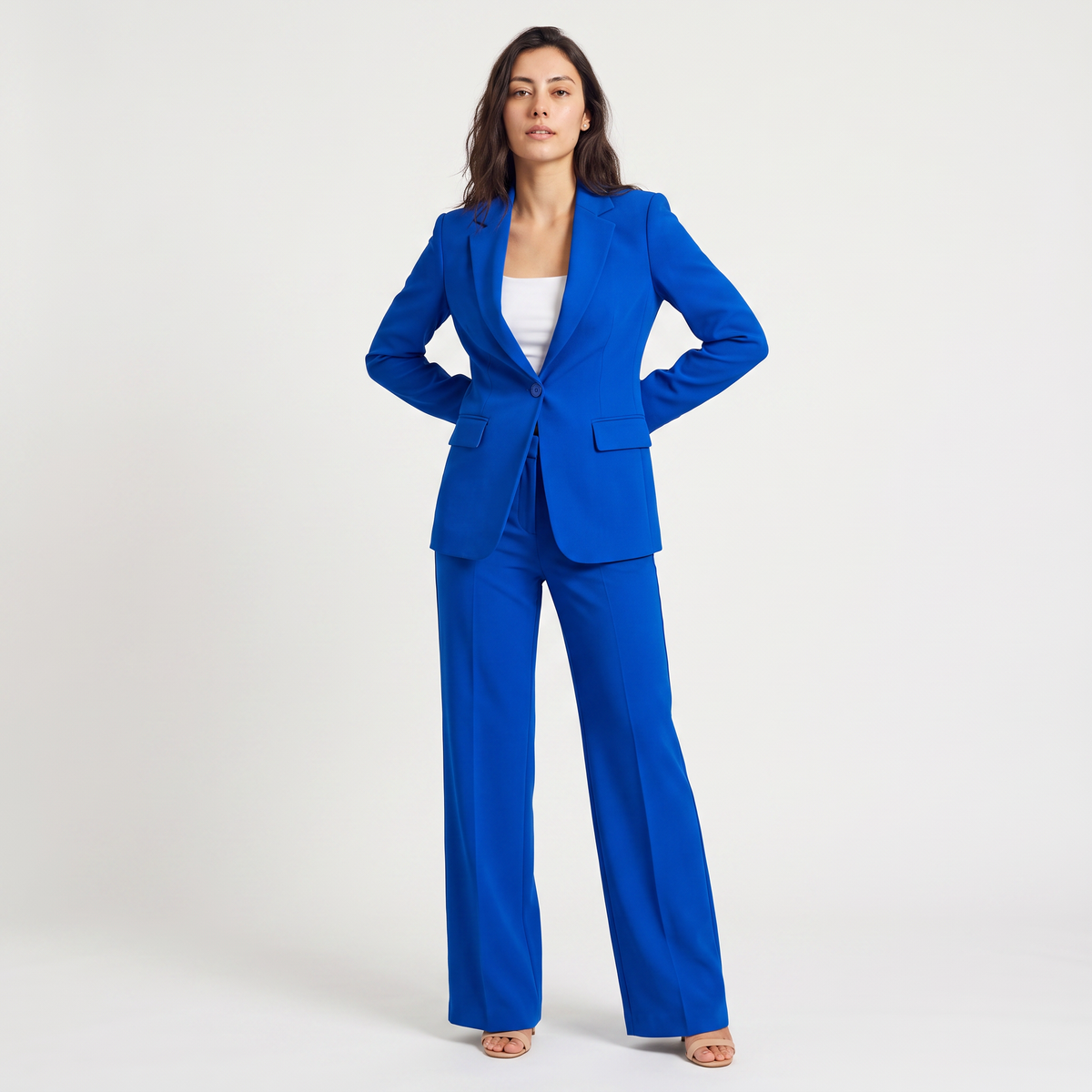 Women’s Tailored Blazer and Wide-Leg Trouser Set