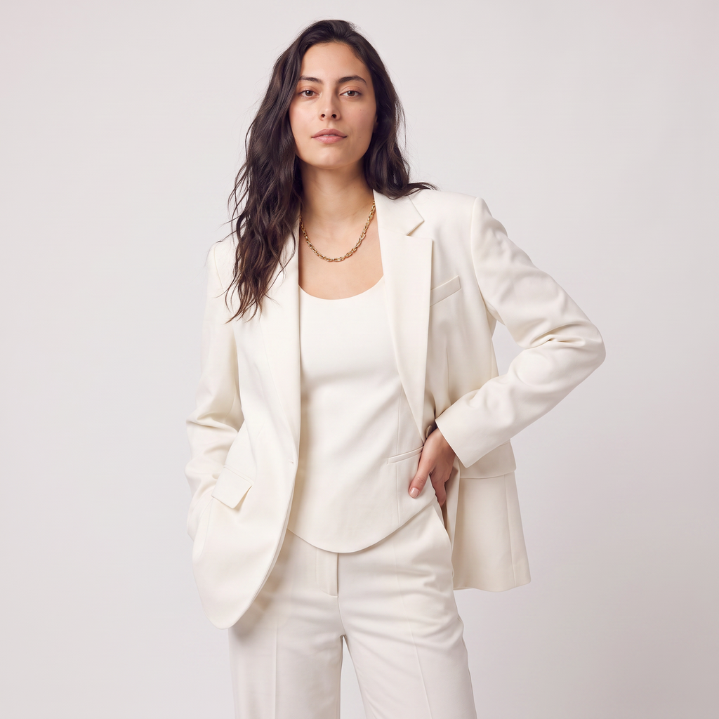 Women’s Tailored Blazer and Wide-Leg Trouser Set