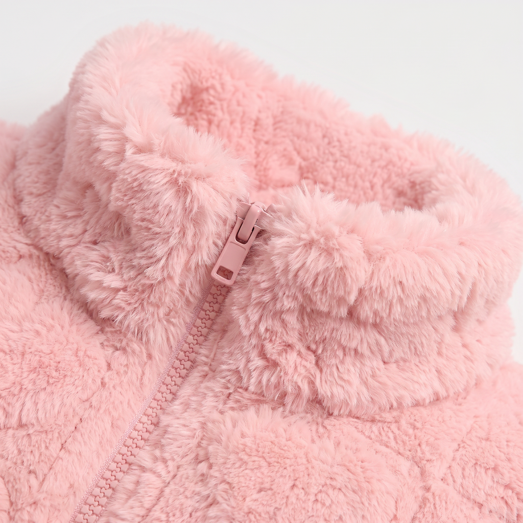 Women's Fleece Texture Teddy Zip Jacket