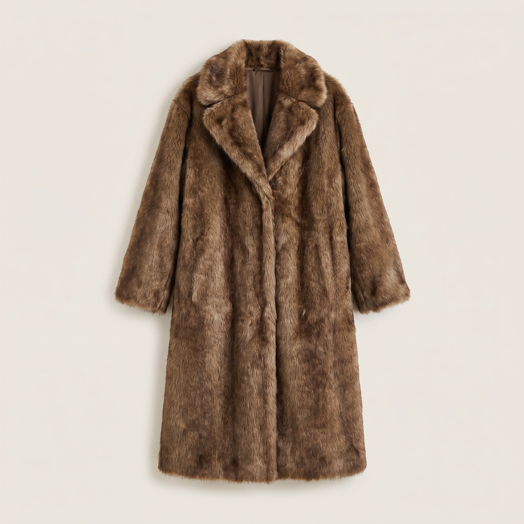 Women's Long Faux Fur Overcoat