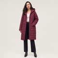 Women's Long Hooded Quilted Puffer Coat