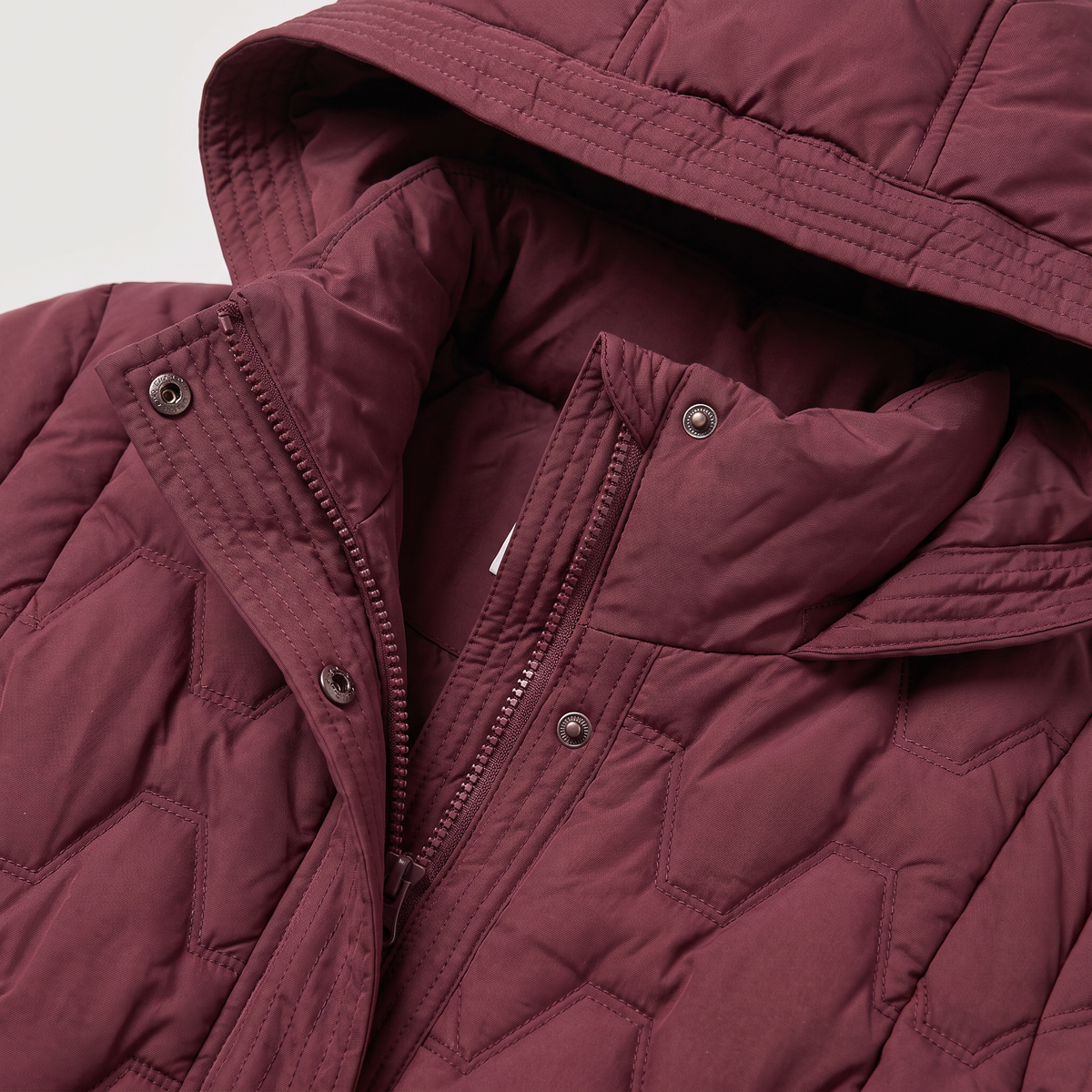 Women's Long Hooded Quilted Puffer Coat