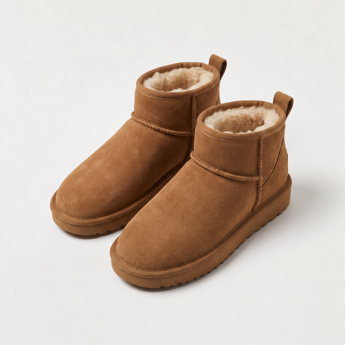 Women's Shearling-Lined Suede Ankle Boots