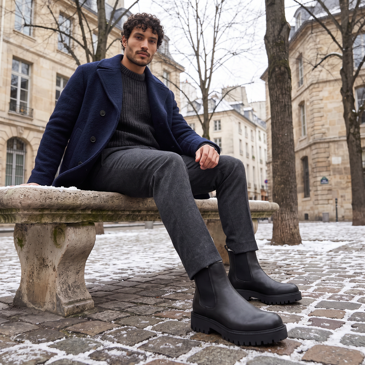 Men's Chunky Sole Chelsea Boots