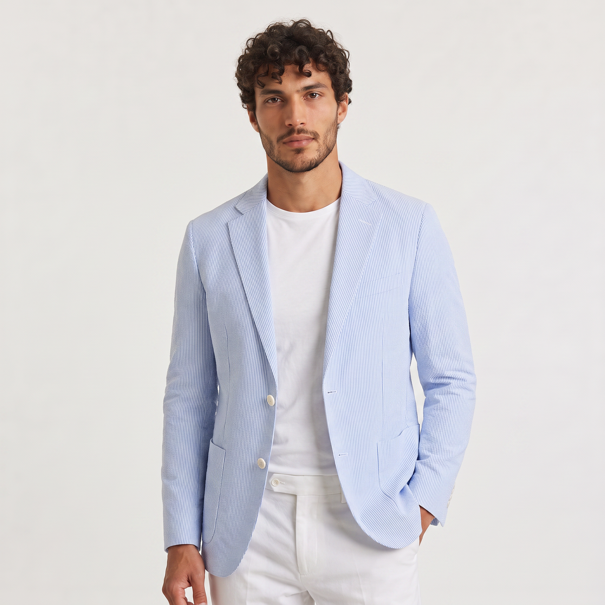 Men's Striped Tailored Blazer
