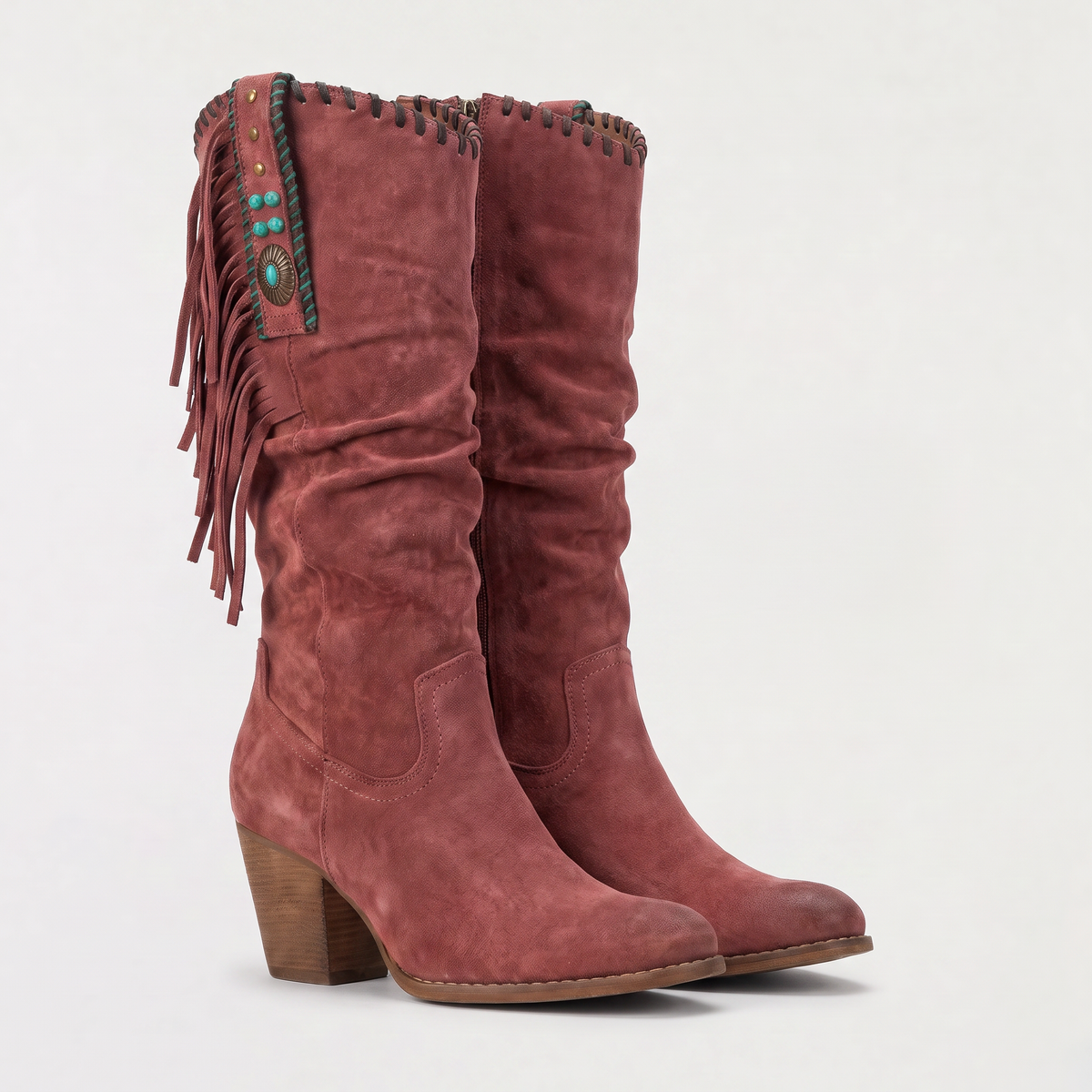 Women's Western Fringe Suede Boots