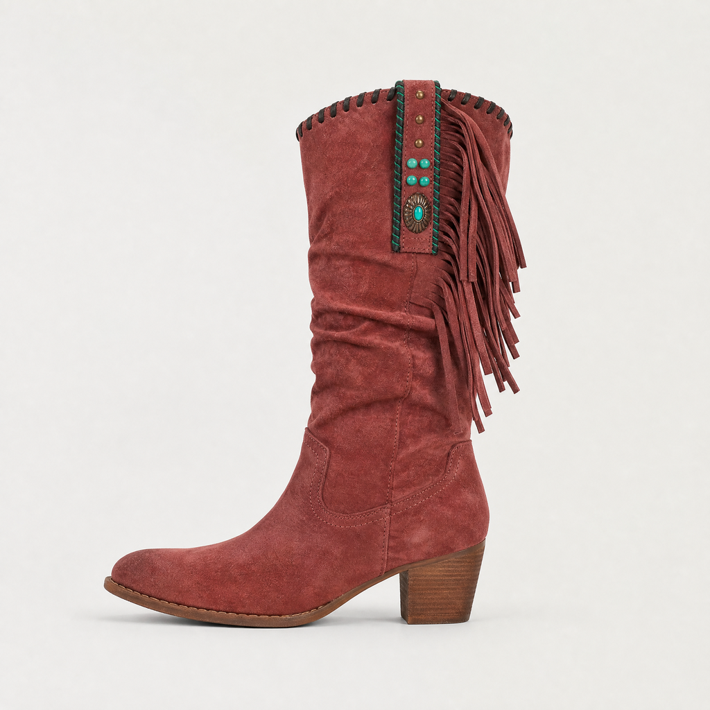 Women's Western Fringe Suede Boots