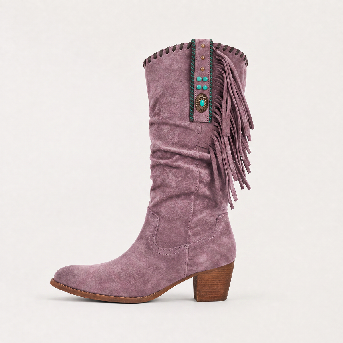 Women's Western Fringe Suede Boots