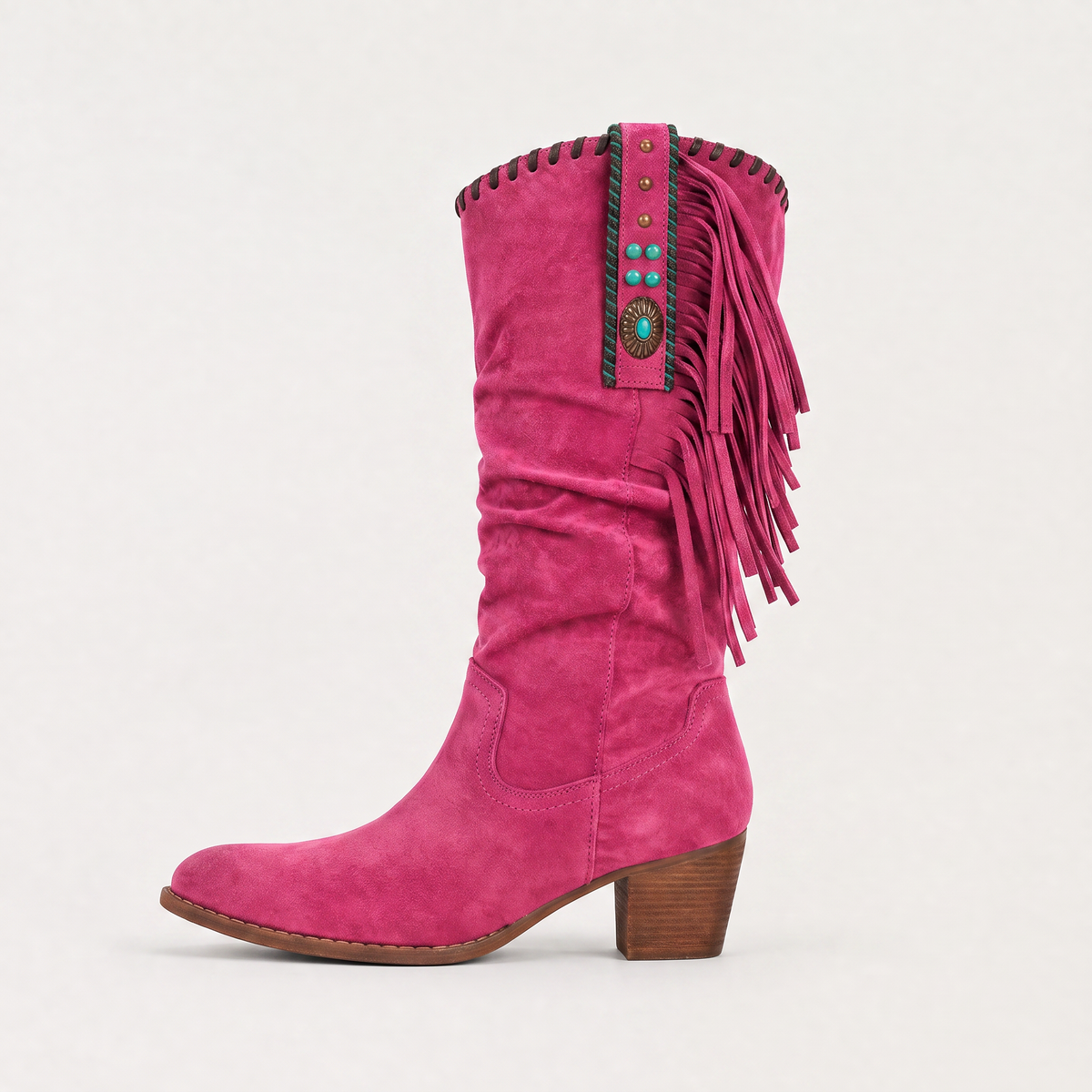 Women's Western Fringe Suede Boots