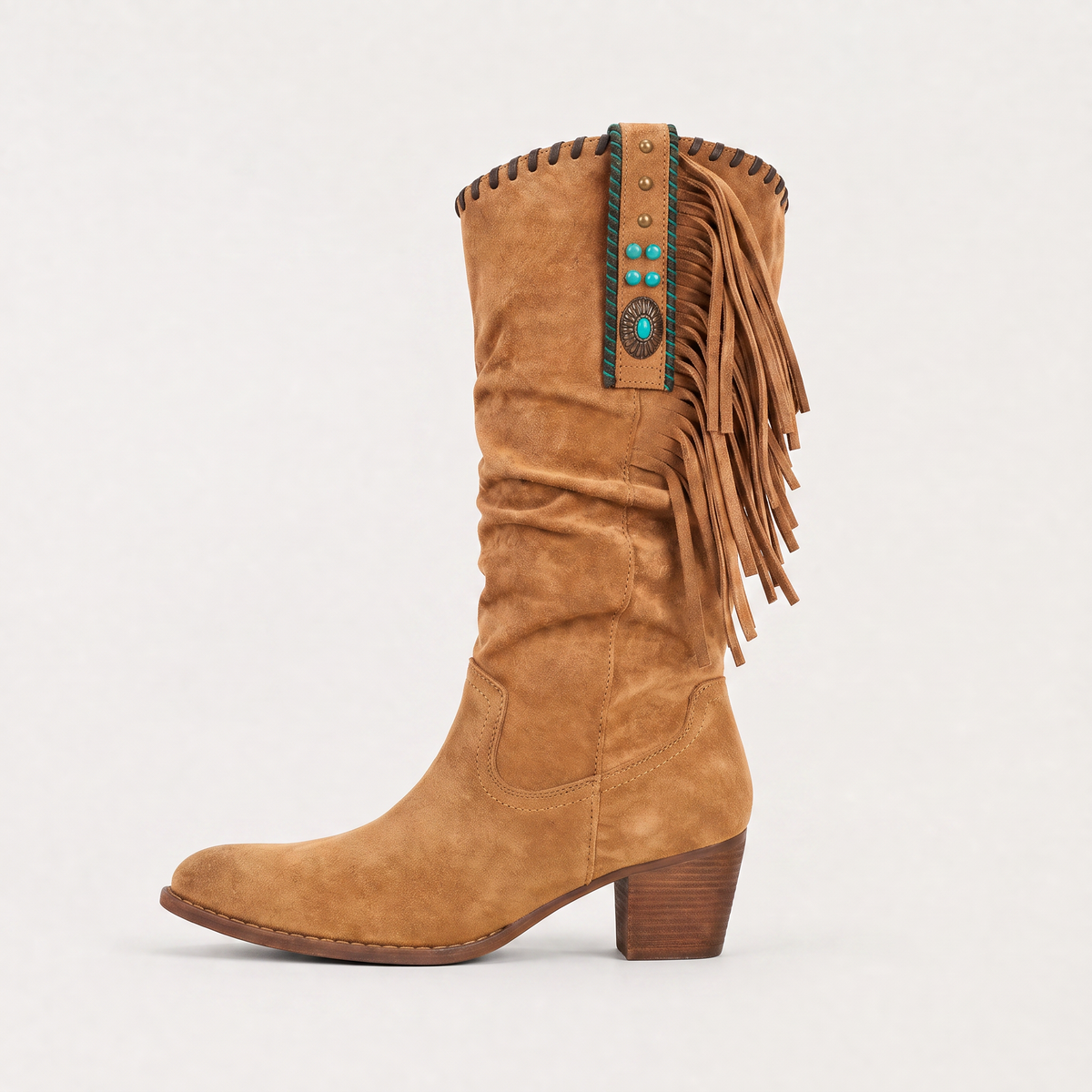 Women's Western Fringe Suede Boots