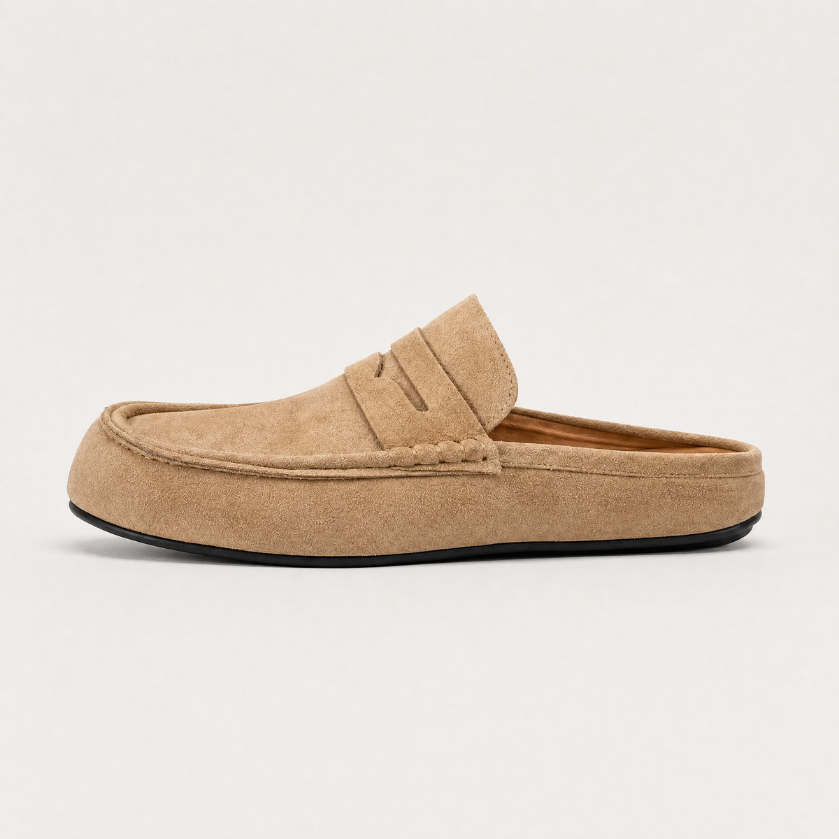 Men's Backless Mule Suede-Look Loafers