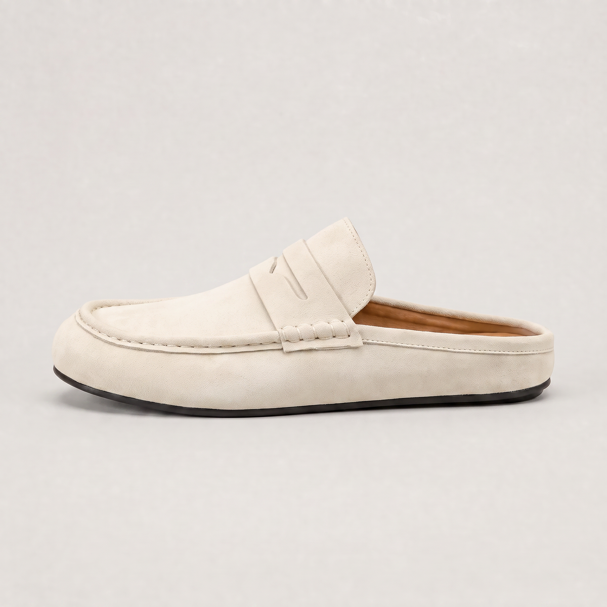 Men's Backless Mule Suede-Look Loafers