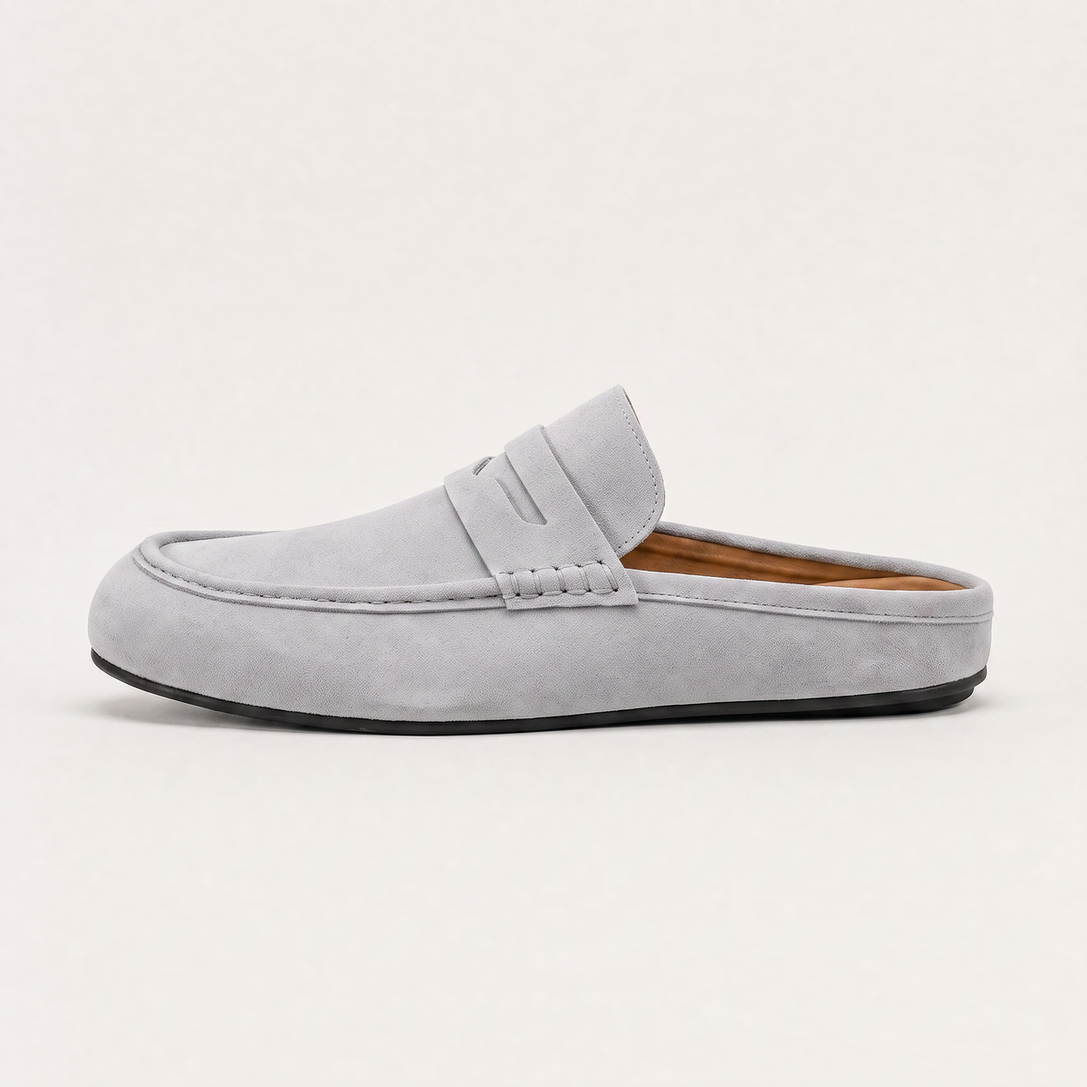 Men's Backless Mule Suede-Look Loafers