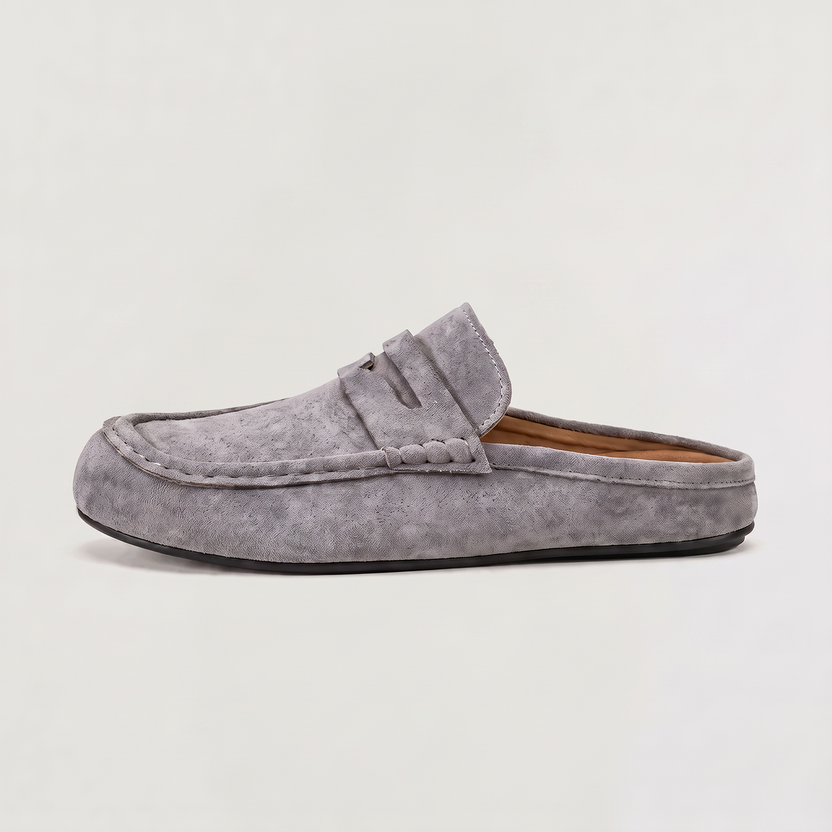 Men's Backless Mule Suede-Look Loafers
