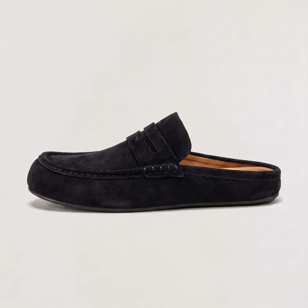 Men's Backless Mule Suede-Look Loafers
