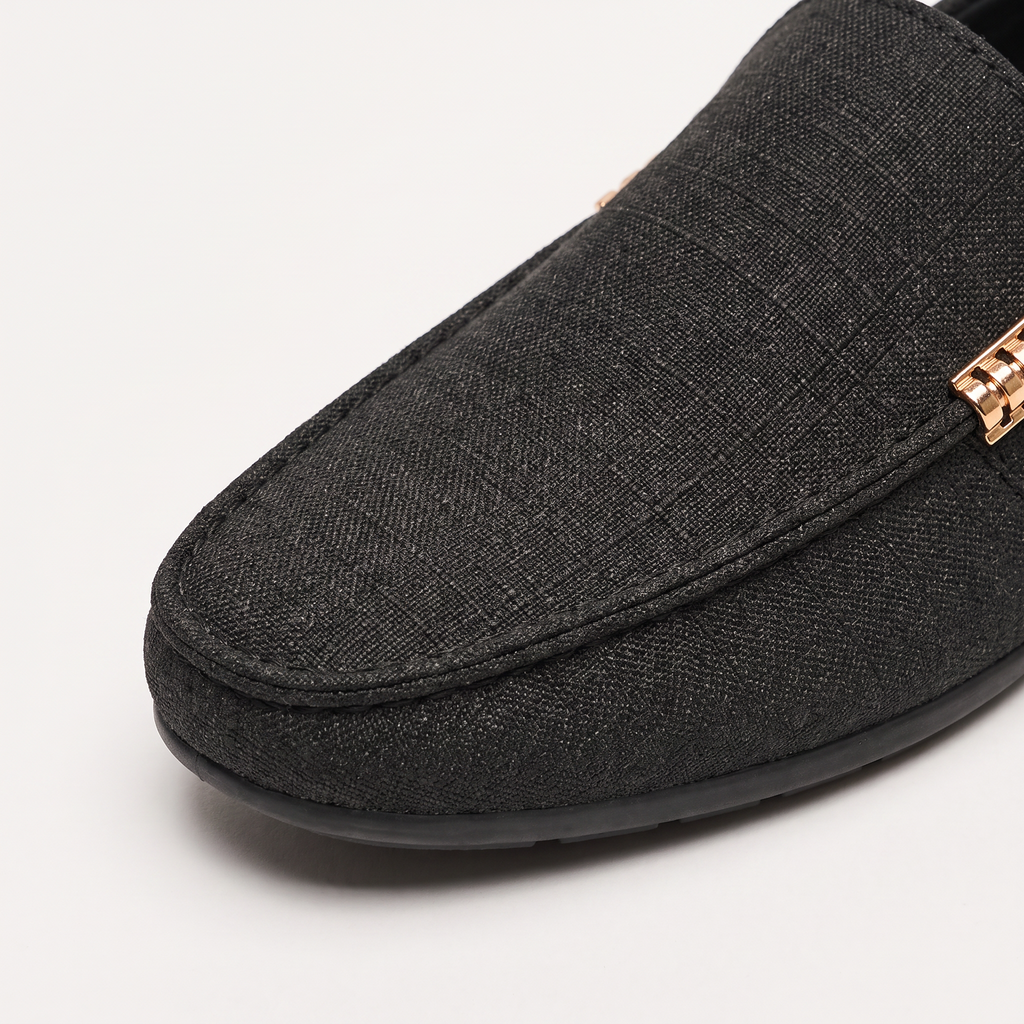 Men's Canvas Textured Slip-On Loafers