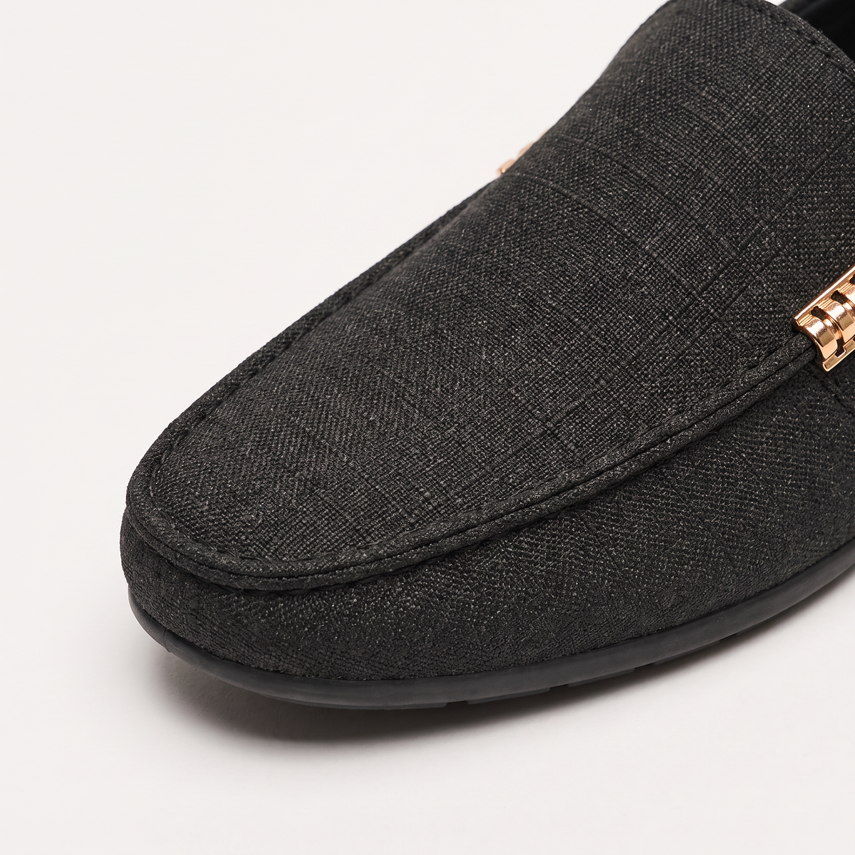 Men's Canvas Textured Slip-On Loafers