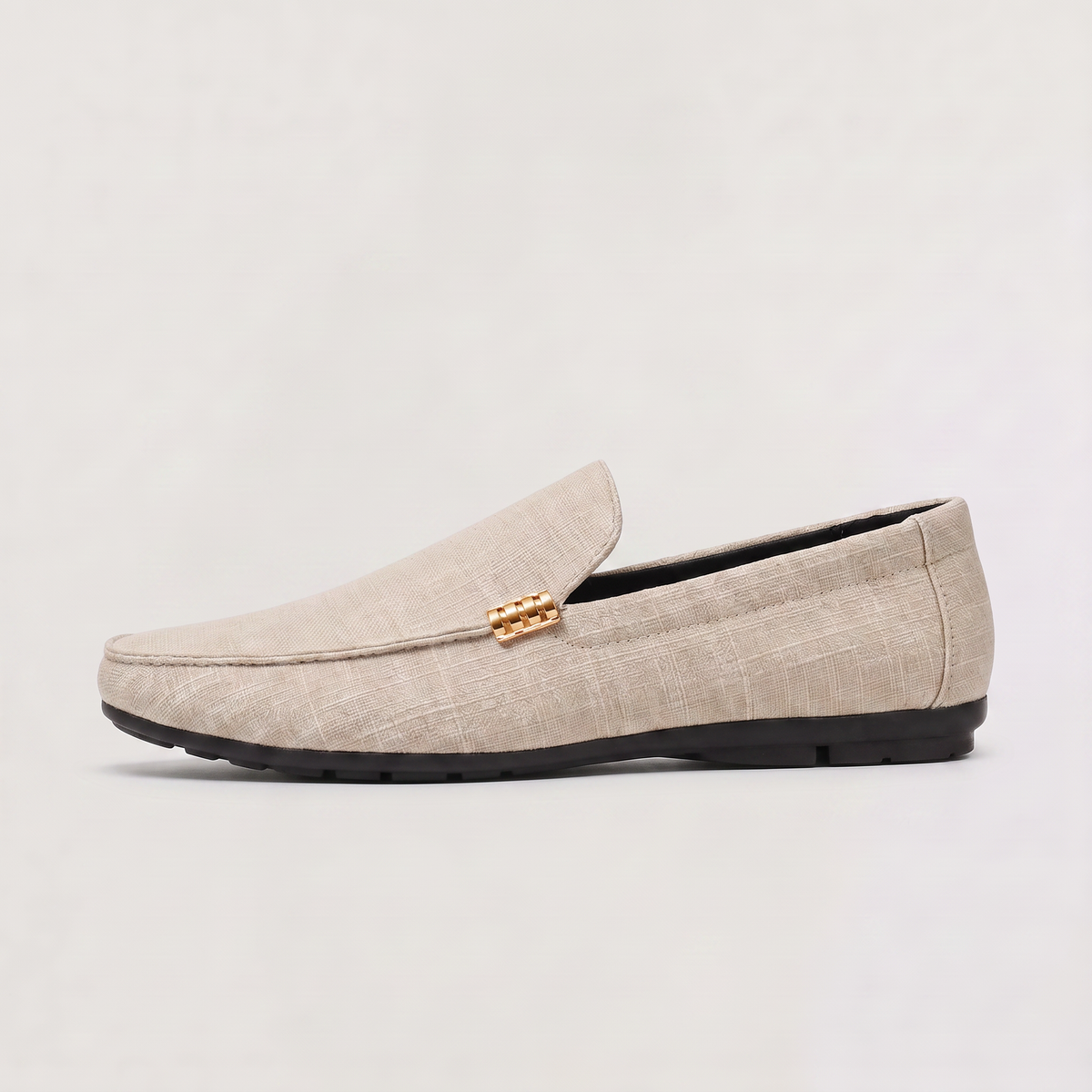 Men's Canvas Textured Slip-On Loafers