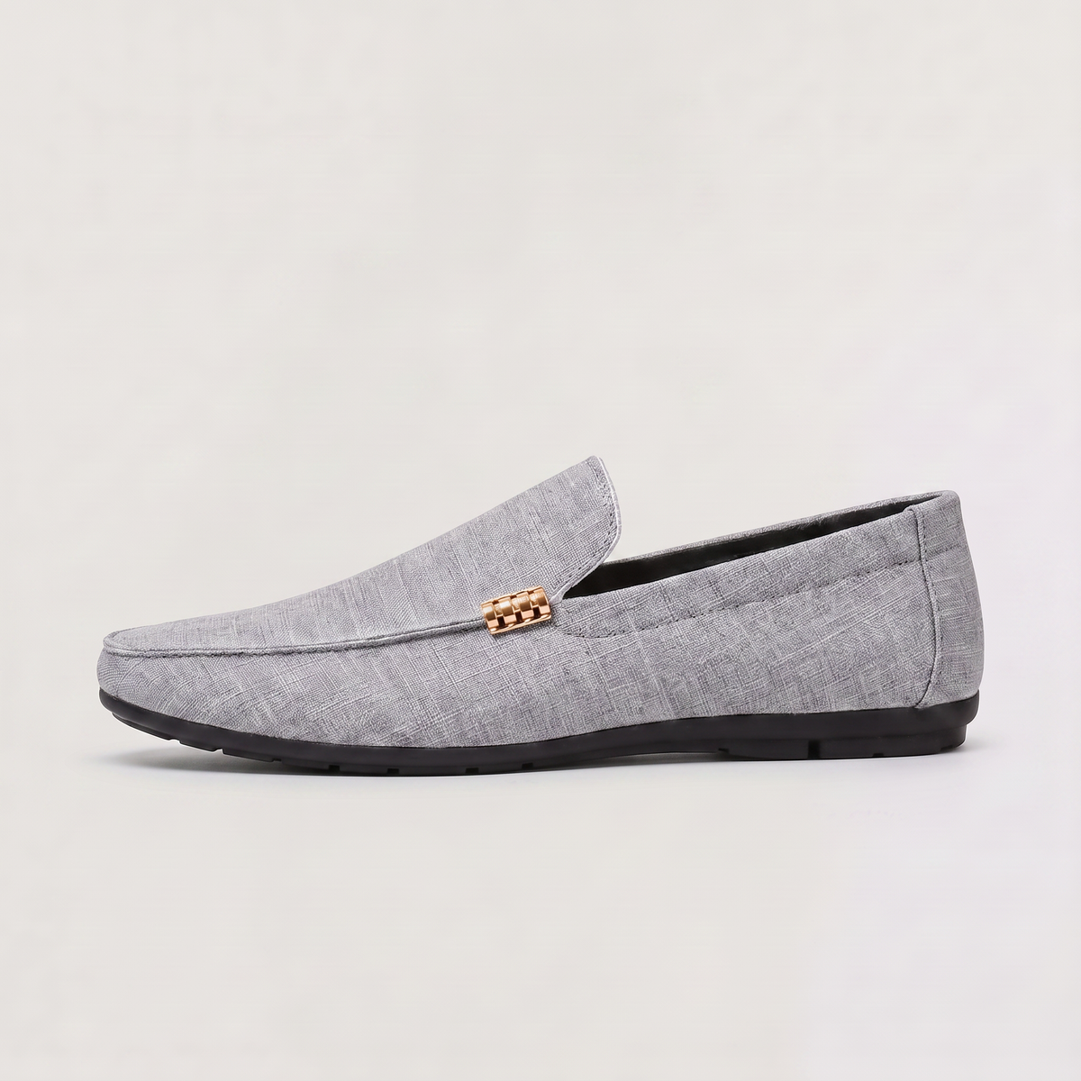 Men's Canvas Textured Slip-On Loafers