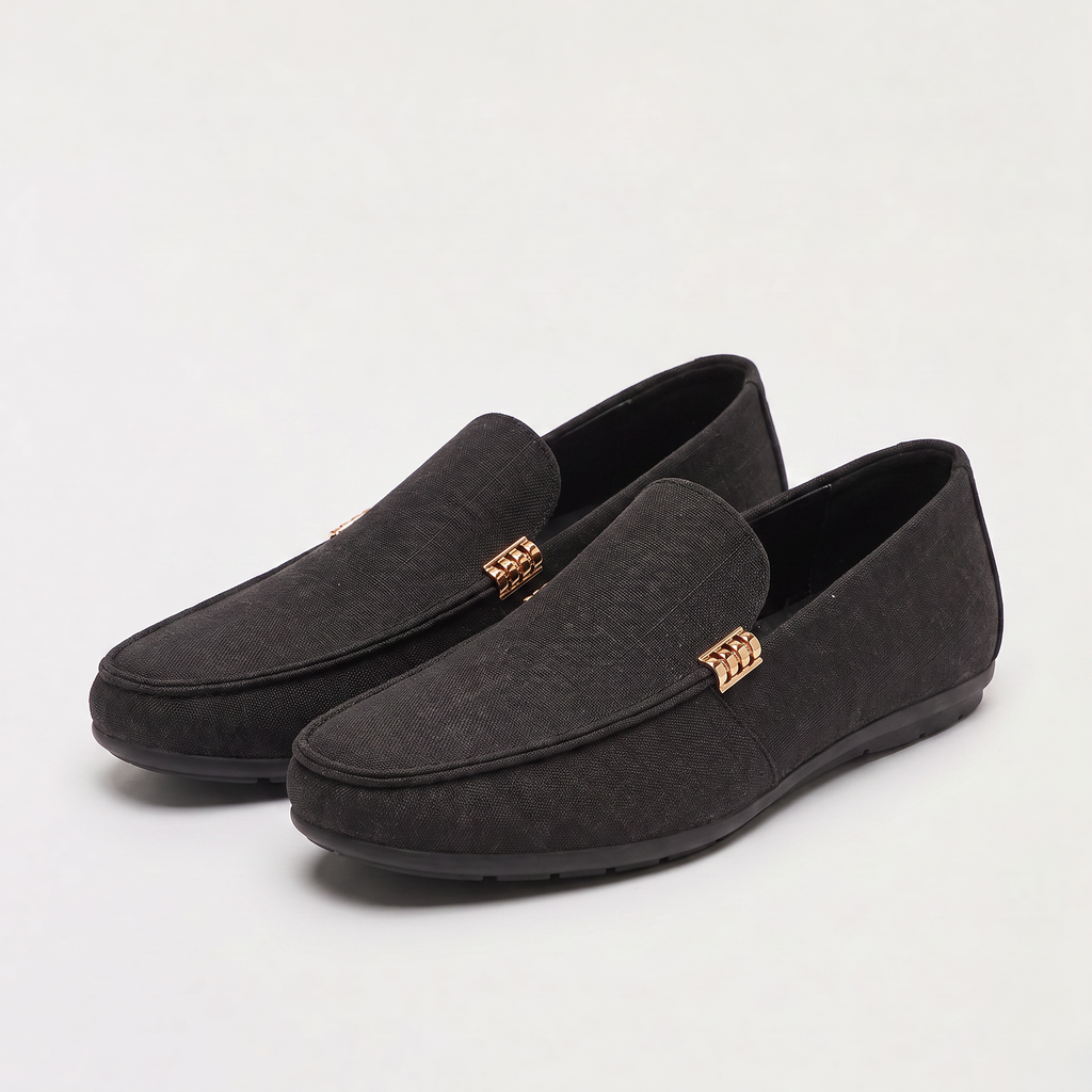 Men's Canvas Textured Slip-On Loafers