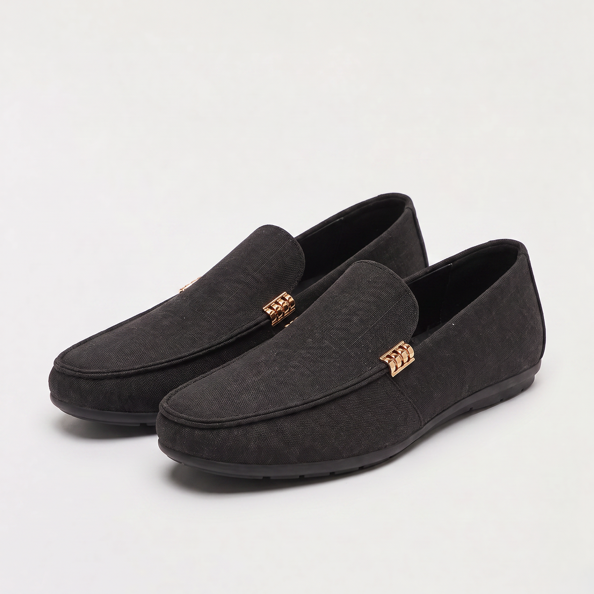 Men's Canvas Textured Slip-On Loafers