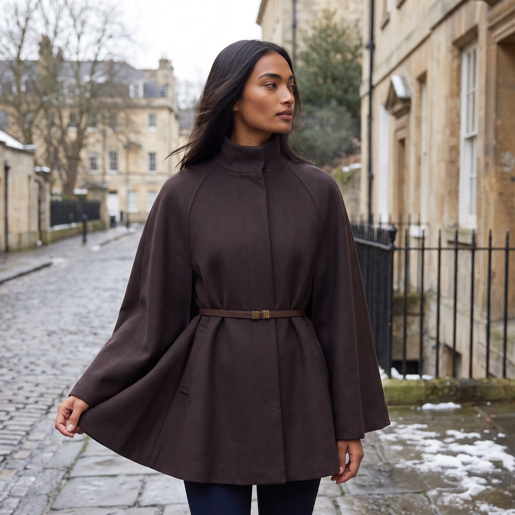 Women's Long Knit Poncho – Cape Coat