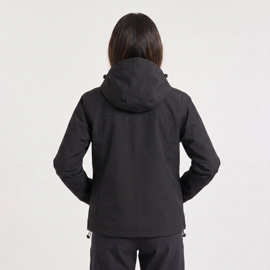 Women's Short Hooded Rain Jacket